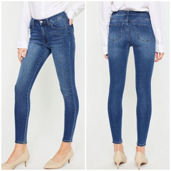 Kancan Dark Wash Julija High Rise Super Skinny Jeans Size 7/27 - Picture 1 of 6